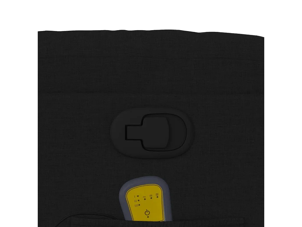 Fauteuil de massage inclinable Noir Tissu