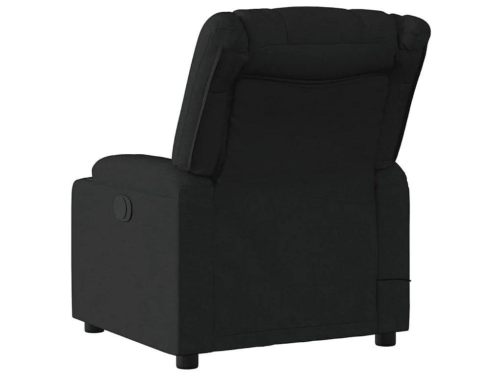 Fauteuil de massage inclinable Noir Tissu