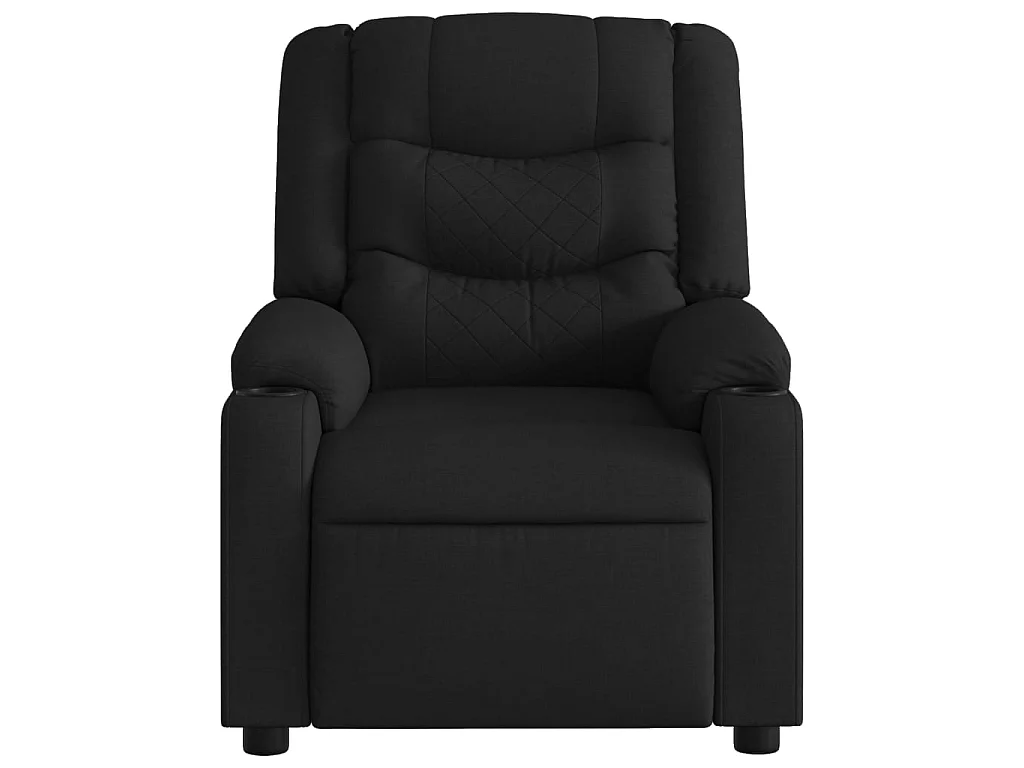Fauteuil de massage inclinable Noir Tissu