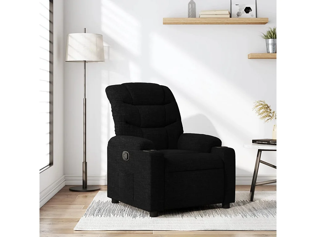Fauteuil inclinable Noir Tissu