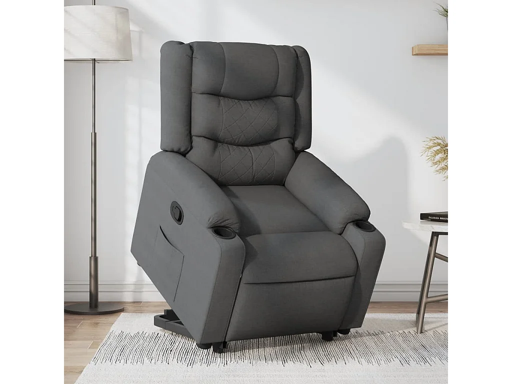 Fauteuil inclinable Gris foncé Tissu