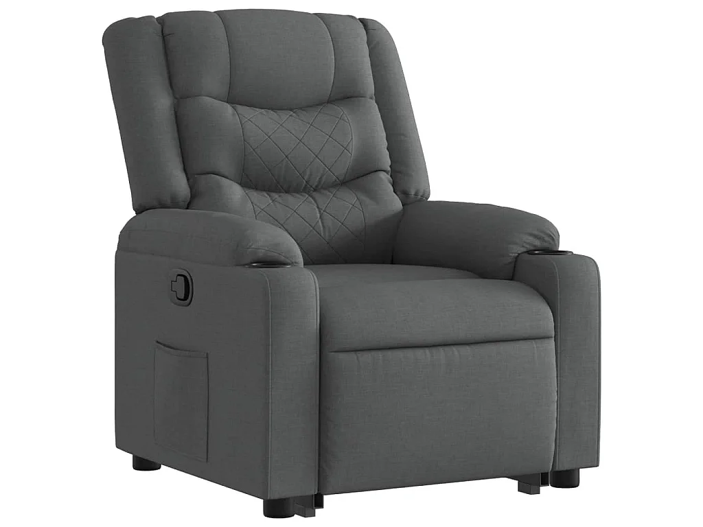 Fauteuil inclinable Gris foncé Tissu