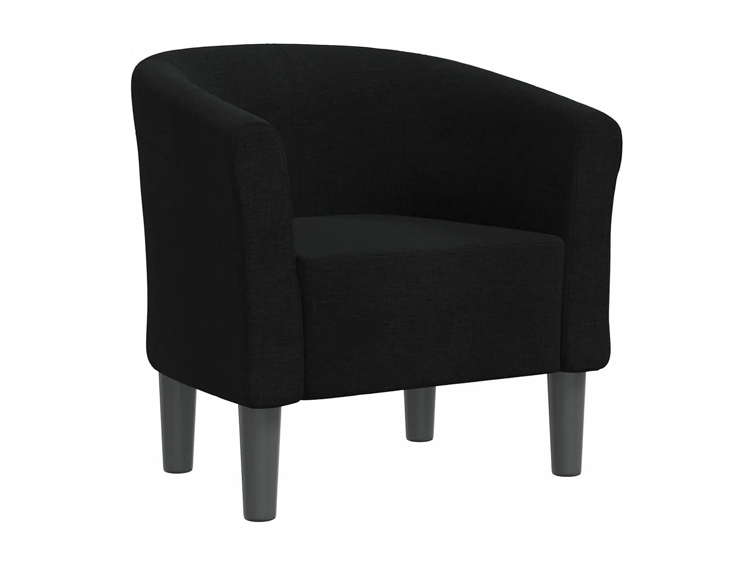 Chaise cabriolet noir tissu