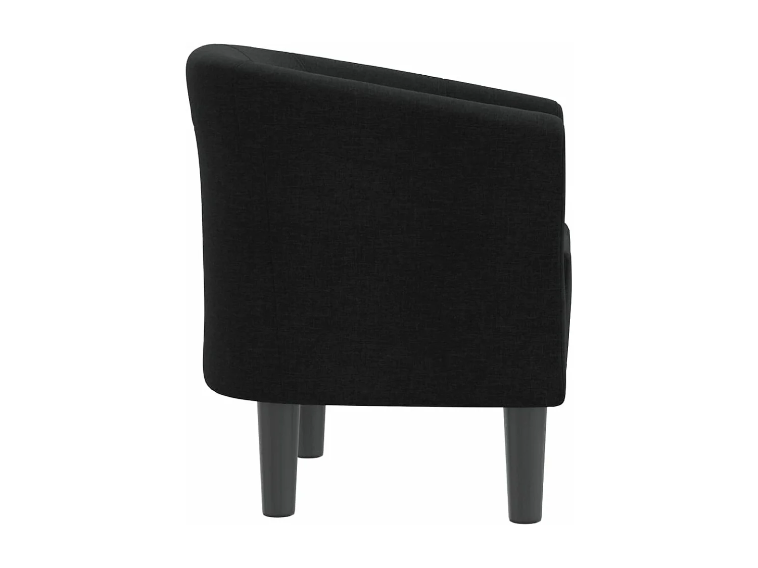 Chaise cabriolet noir tissu