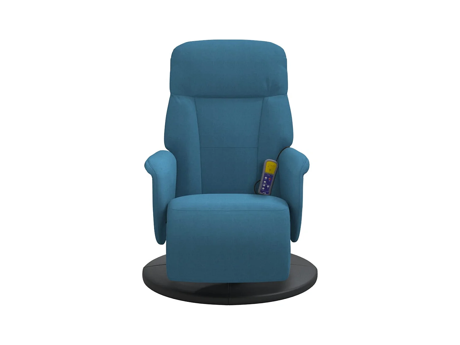Fauteuil inclinable de massage avec repose-pied bleu velours
