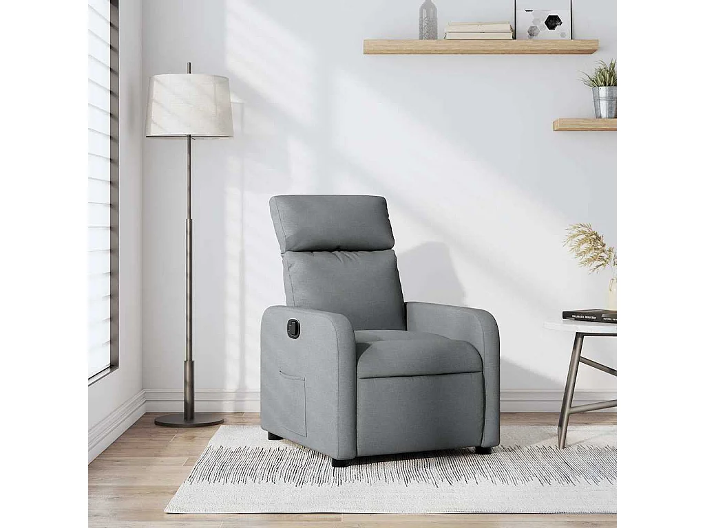 Fauteuil inclinable Gris clair Tissu