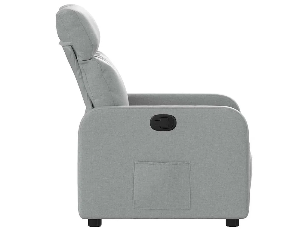 Poltrona Reclinabile in Tessuto Grigio Chiaro