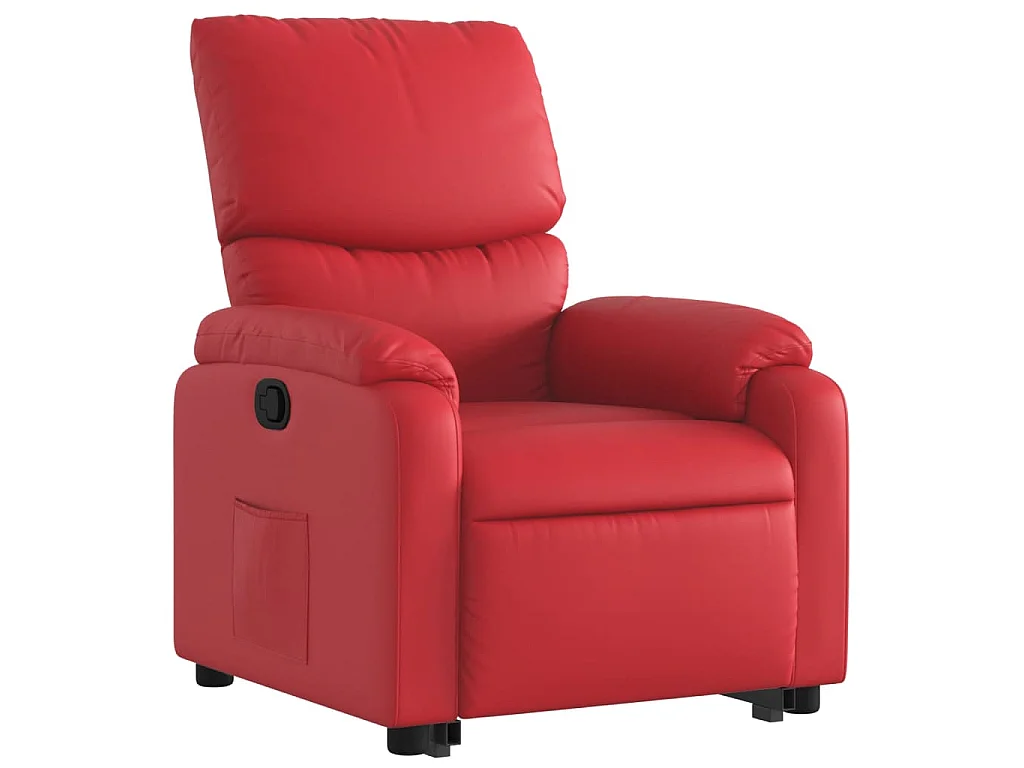 Sta-op-stoel kunstleer rood