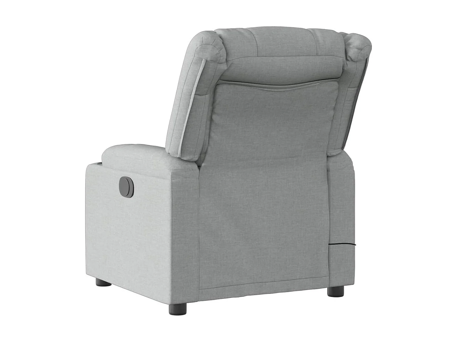 Fauteuil de massage inclinable électrique gris clair tissu
