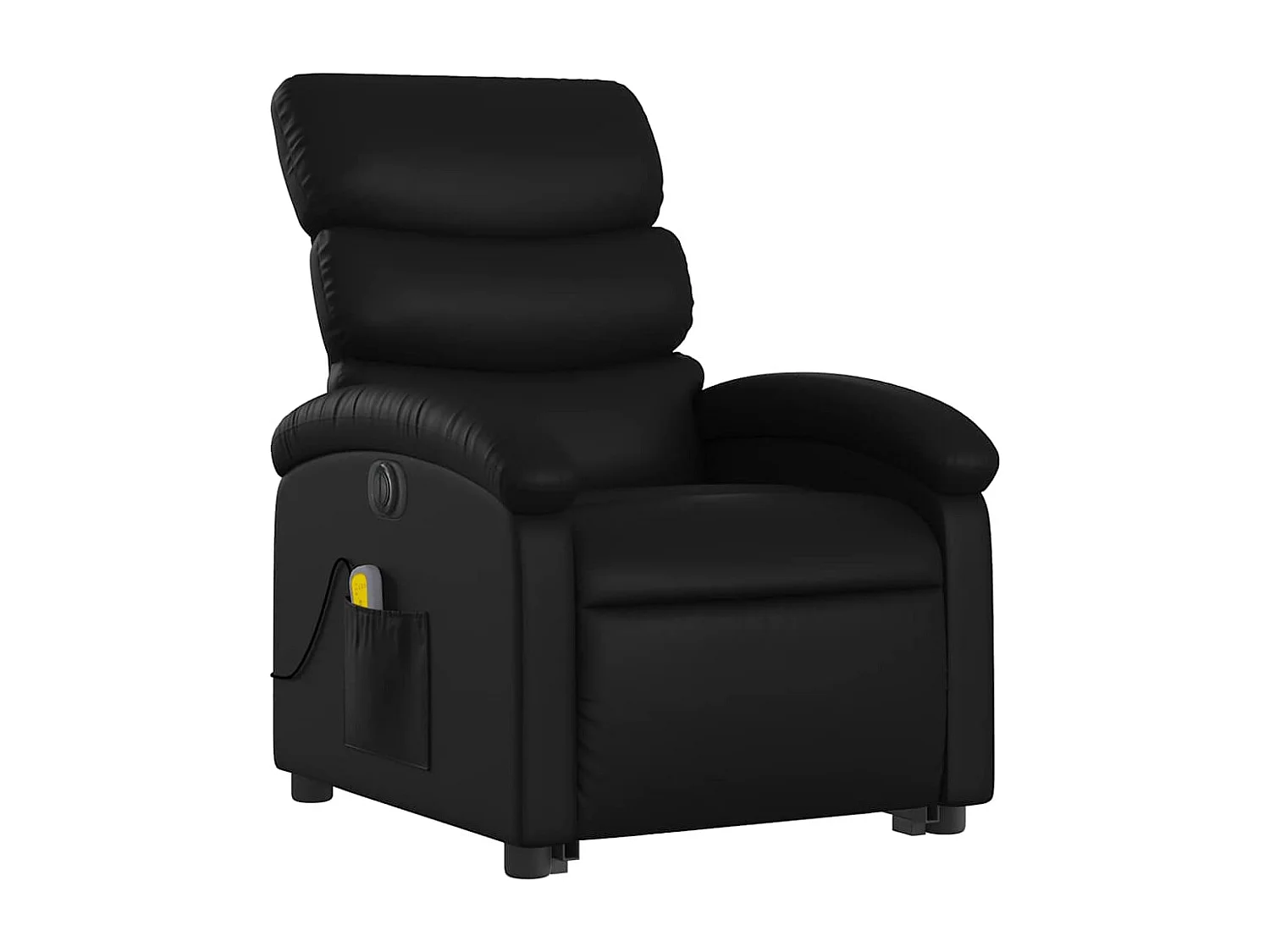 Massagesessel mit Aufstehhilfe Elektrisch Schwarz Kunstleder