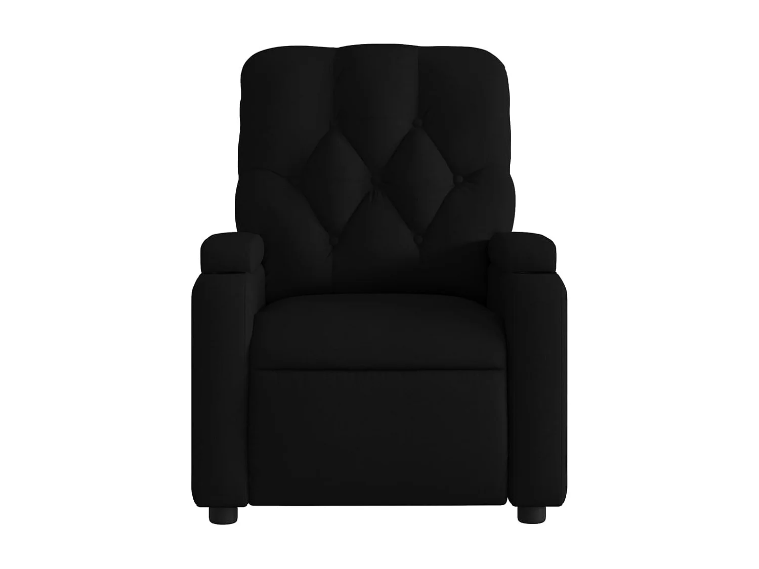 Fauteuil verstelbaar elektrisch stof zwart