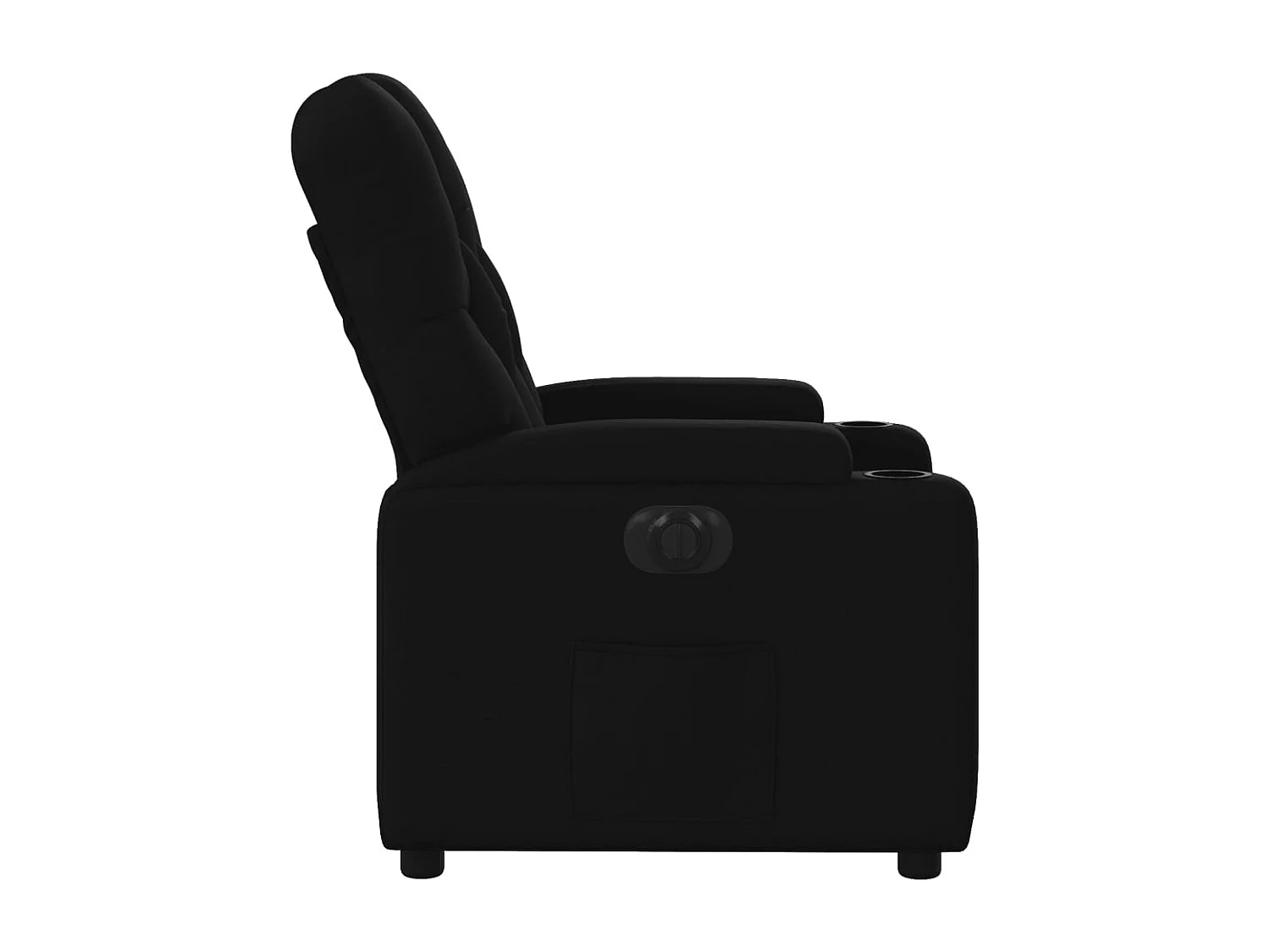 Fauteuil verstelbaar elektrisch stof zwart