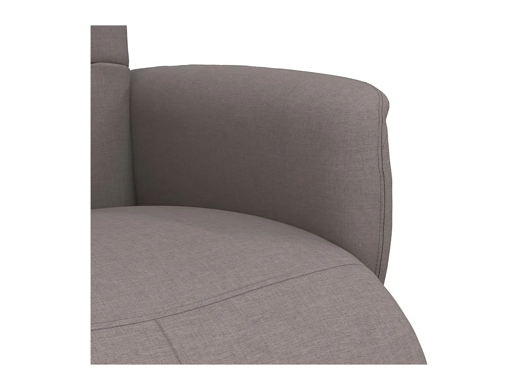 Fauteuil verstelbaar met voetensteun stof taupe