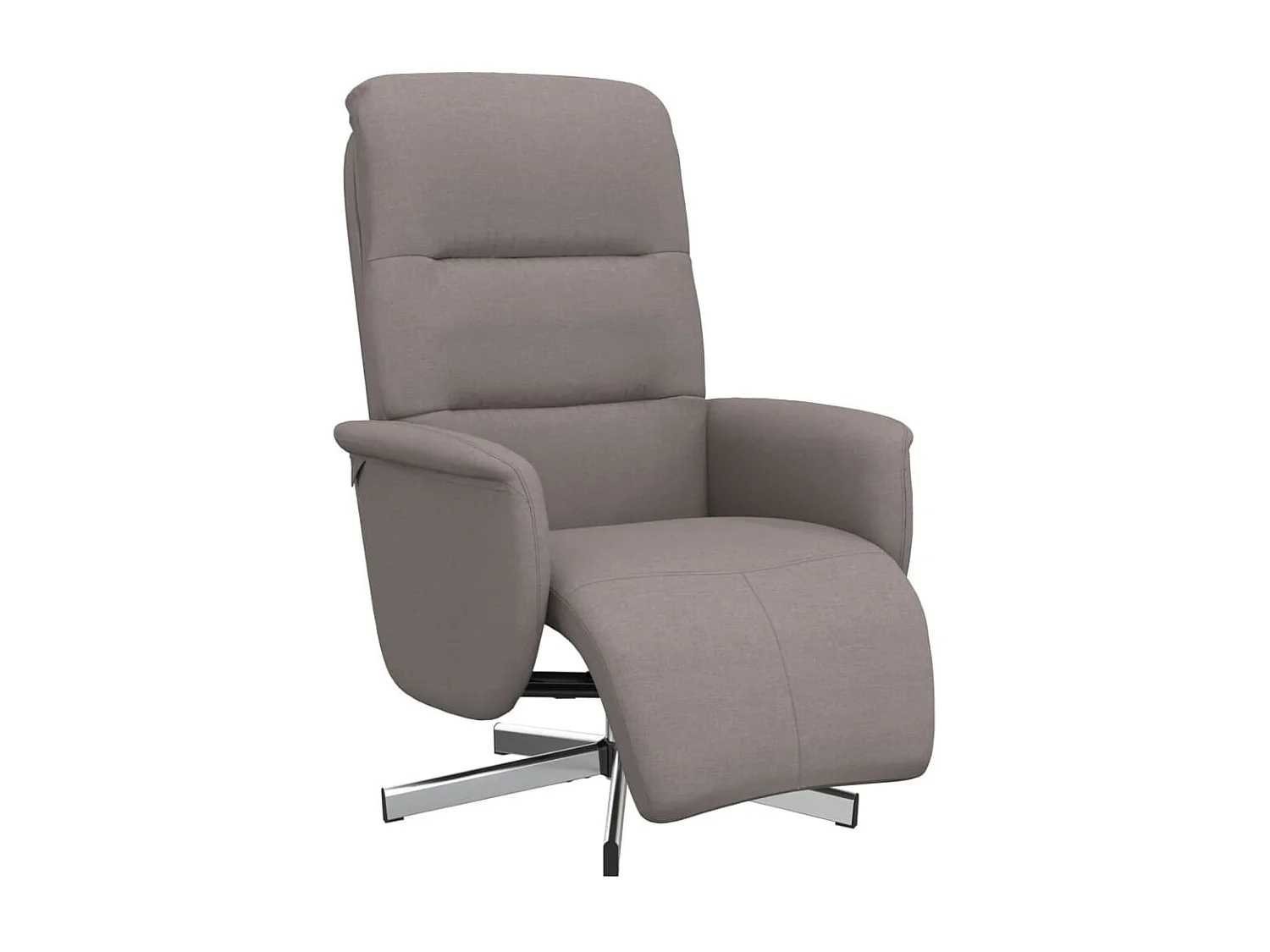 Fauteuil inclinable avec repose-pieds taupe tissu