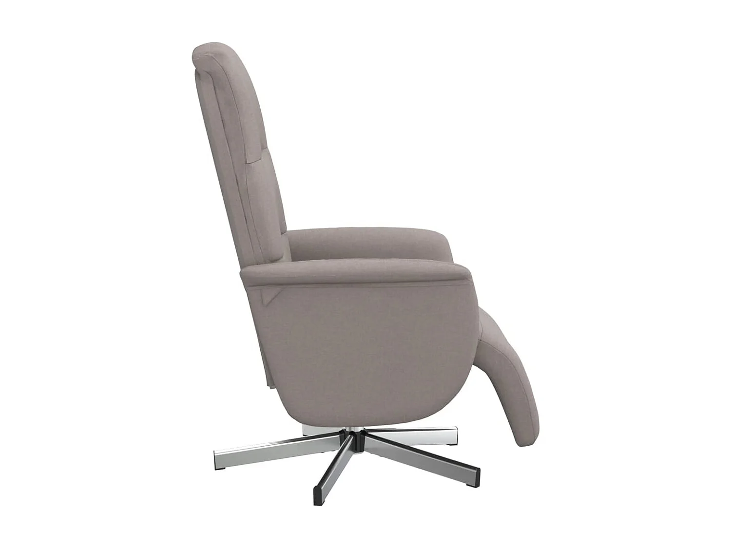 Fauteuil inclinable avec repose-pieds taupe tissu