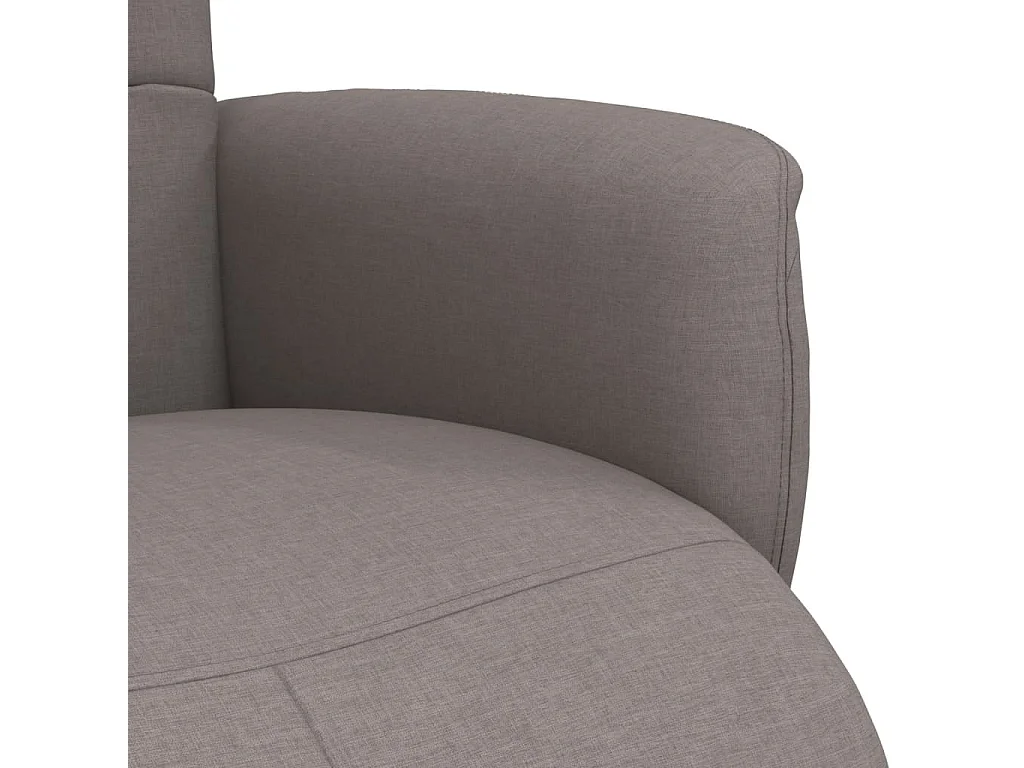 Fauteuil inclinable avec repose-pieds taupe tissu