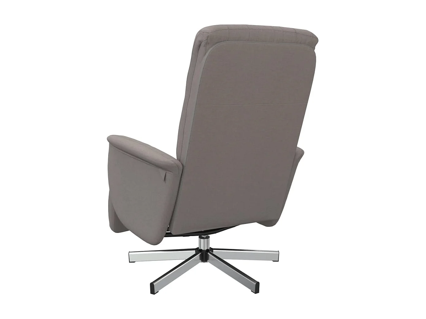 Sillón reclinable con reposapiés tela gris taupe