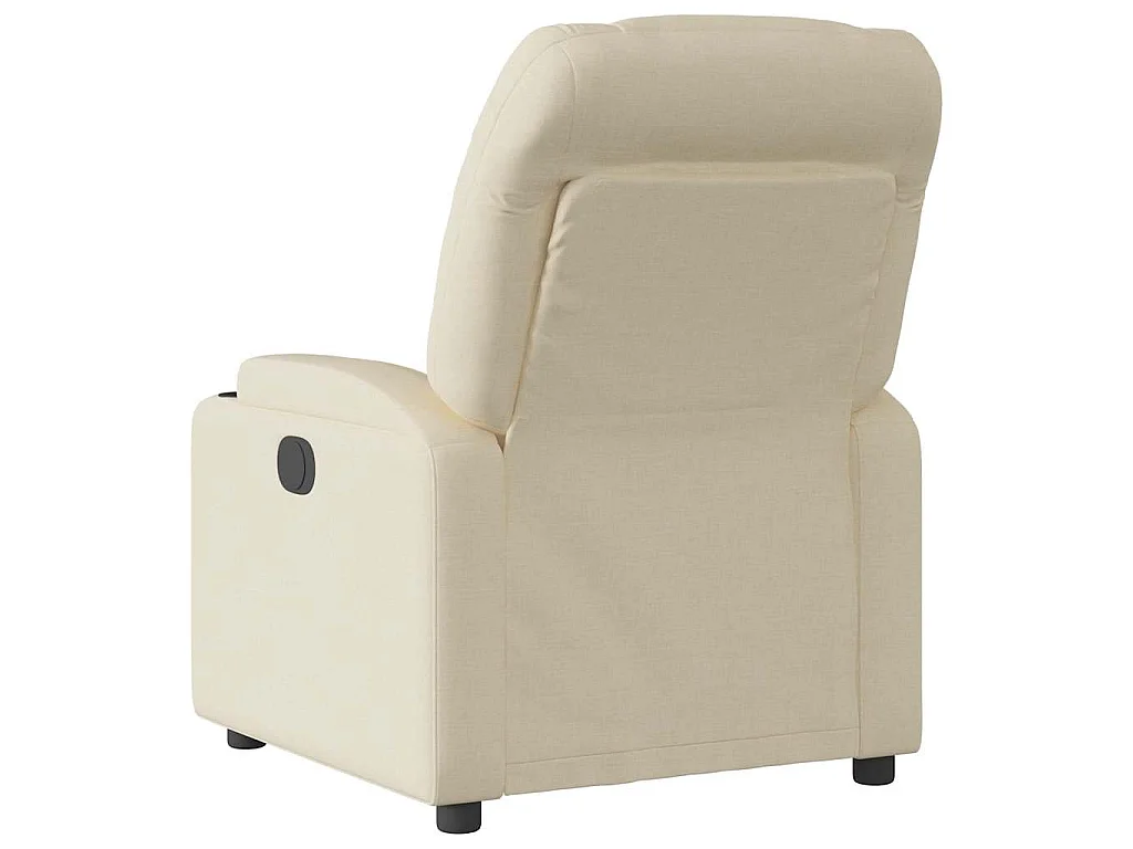 Fauteuil verstelbaar elektrisch stof crèmekleurig