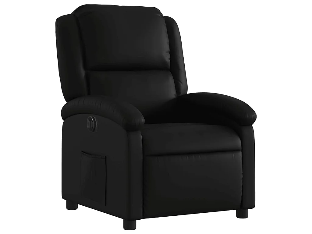 Fauteuil inclinable électrique Noir Similicuir