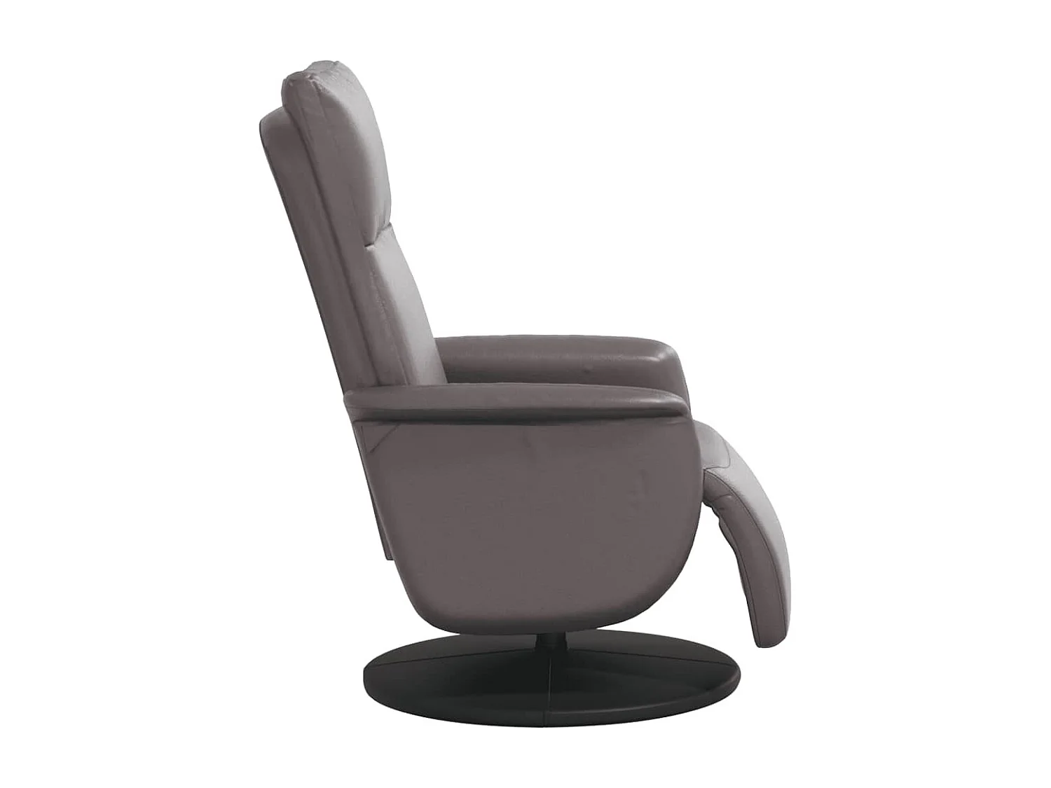 Fauteuil inclinable avec repose-pieds gris similicuir