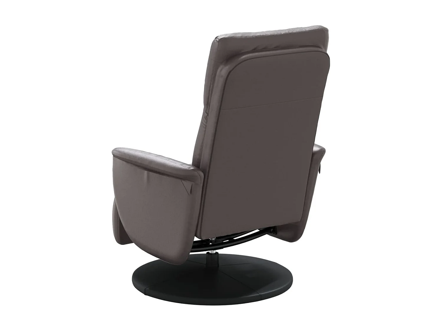 Fauteuil inclinable avec repose-pieds gris similicuir