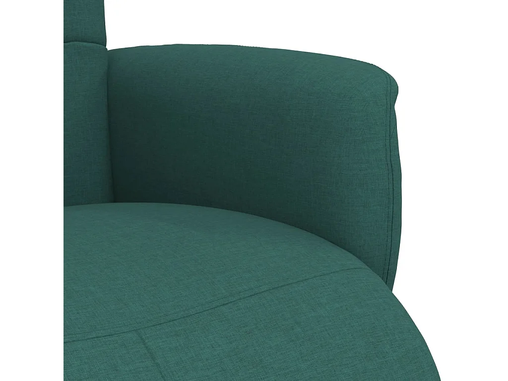 Fauteuil inclinable avec repose-pieds vert foncé tissu