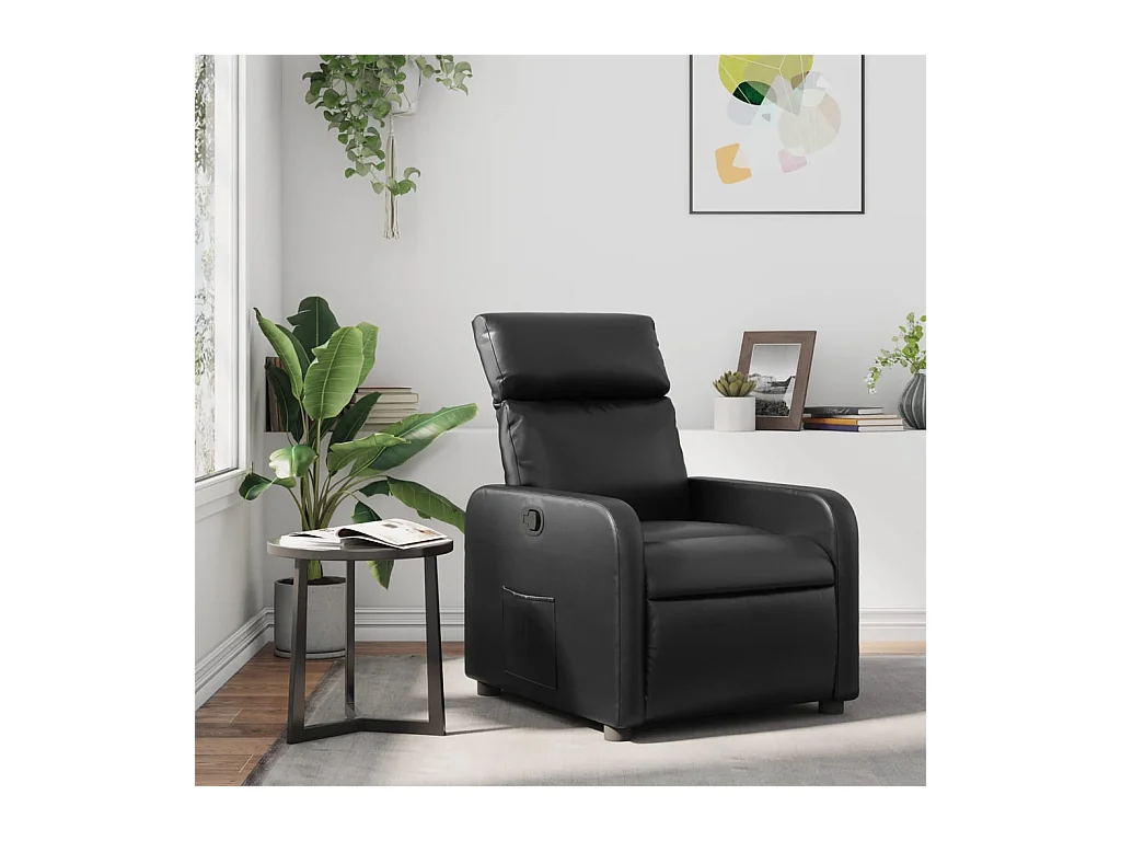 Fauteuil inclinable Noir Similicuir