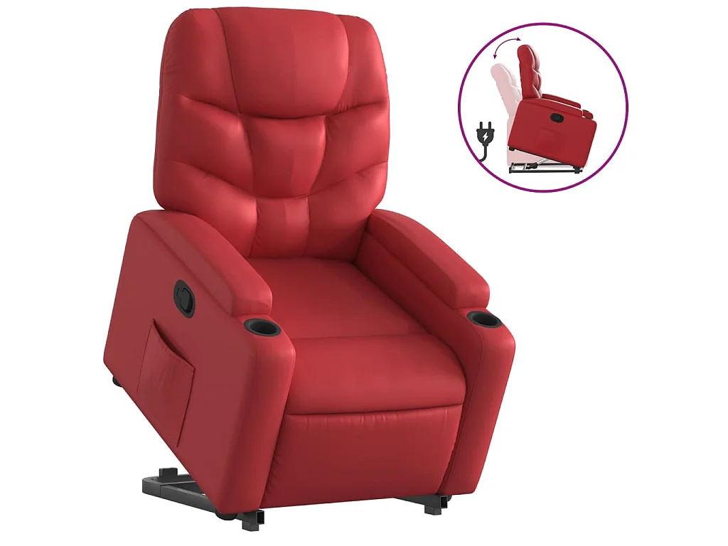 Fauteuil inclinable Rouge Similicuir