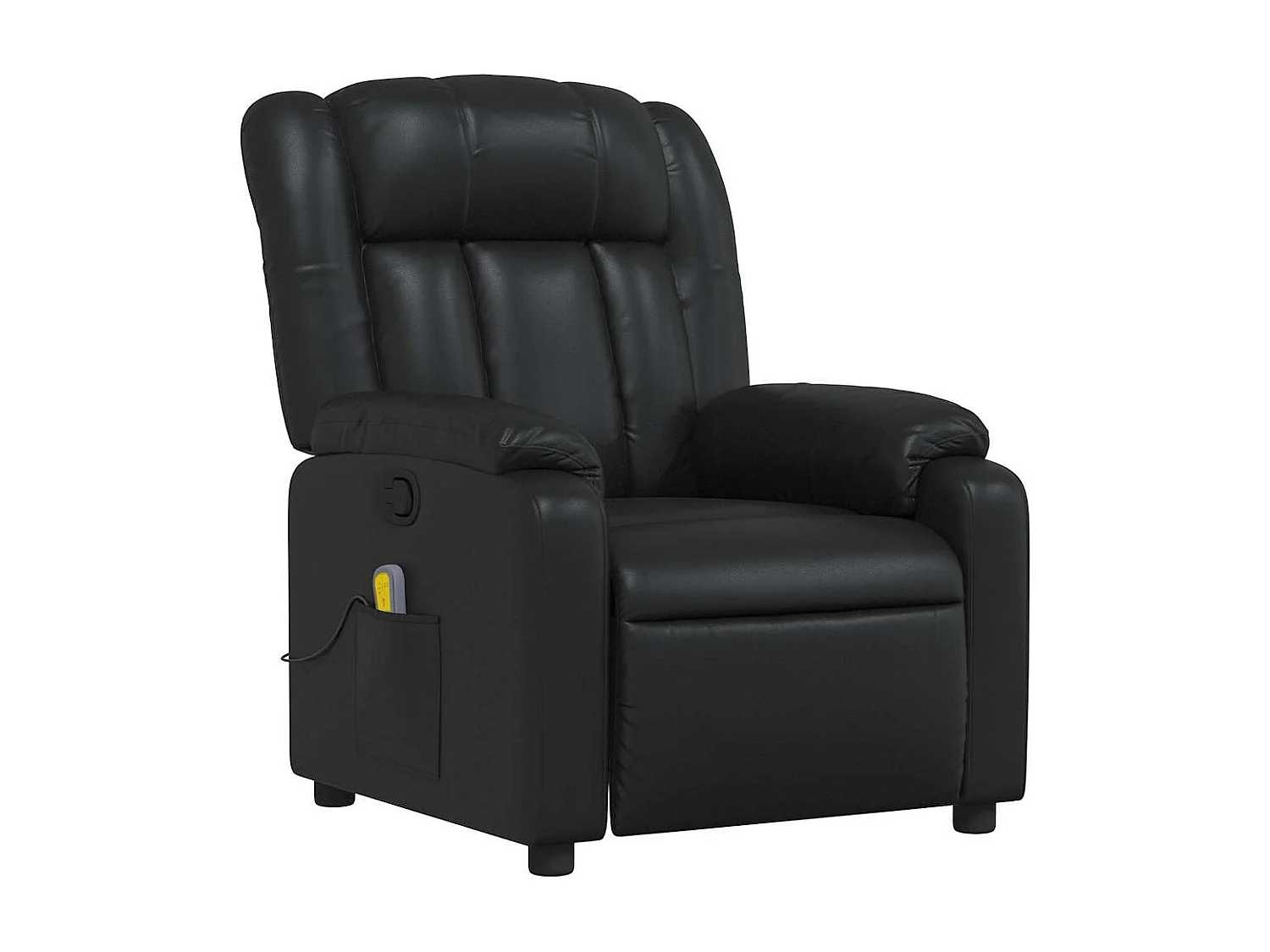 Fauteuil de massage inclinable Noir Similicuir