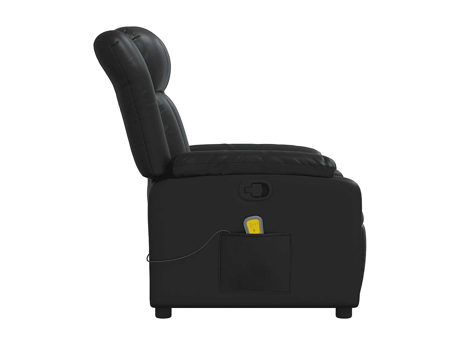Fauteuil de massage inclinable Noir Similicuir
