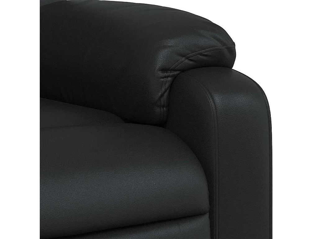 Fauteuil de massage inclinable Noir Similicuir