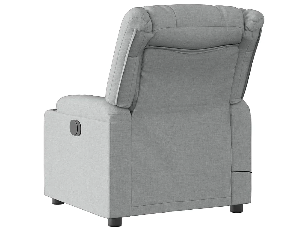 Fauteuil de massage inclinable Gris clair Tissu