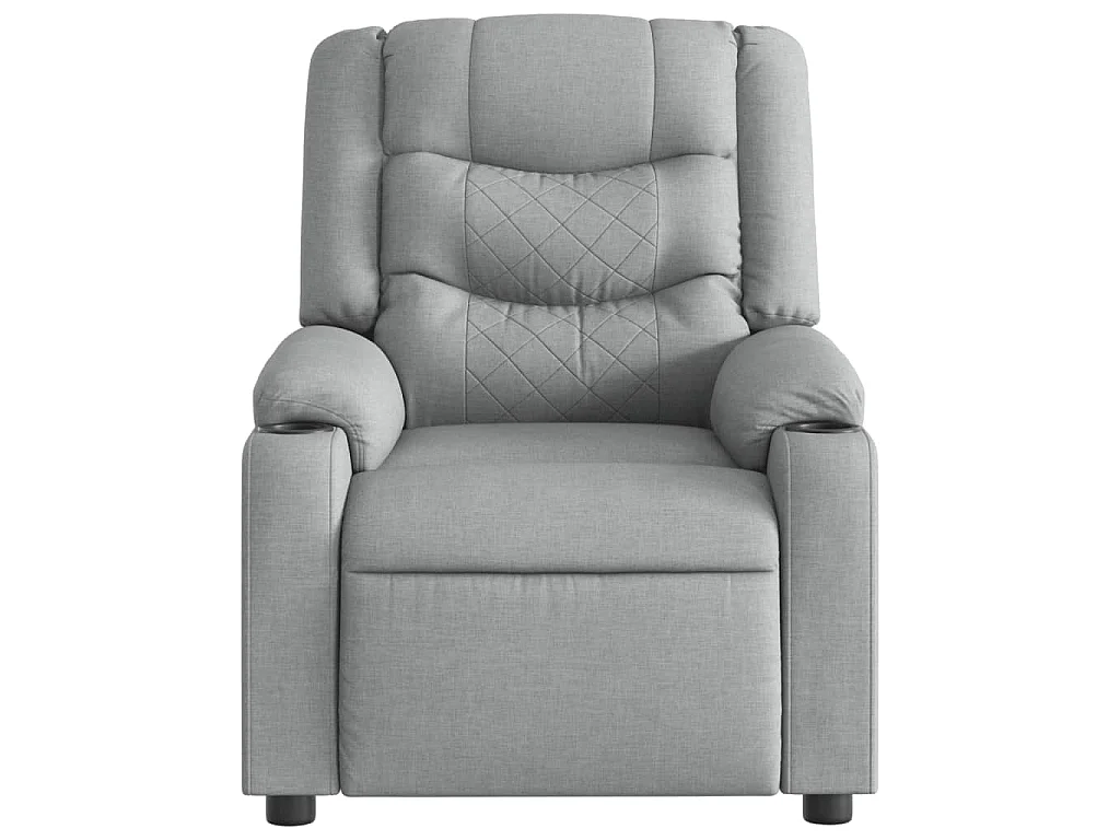 Fauteuil de massage inclinable Gris clair Tissu