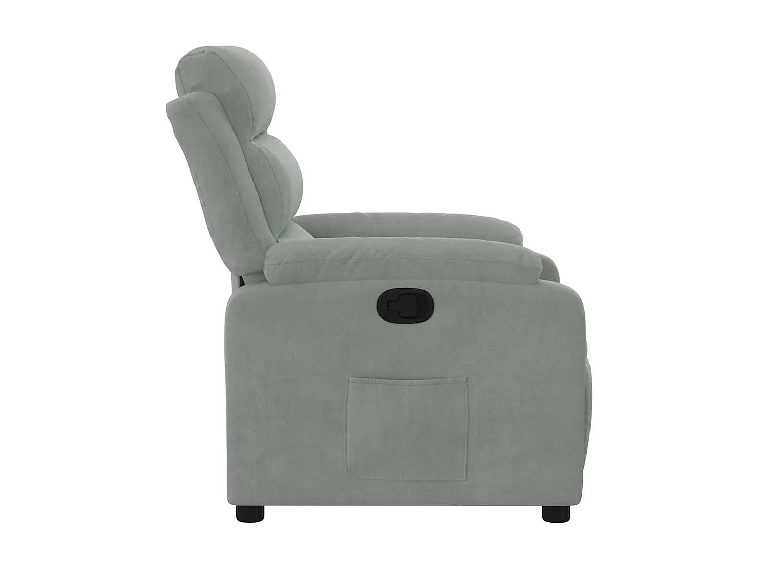 Fauteuil inclinable gris clair velours