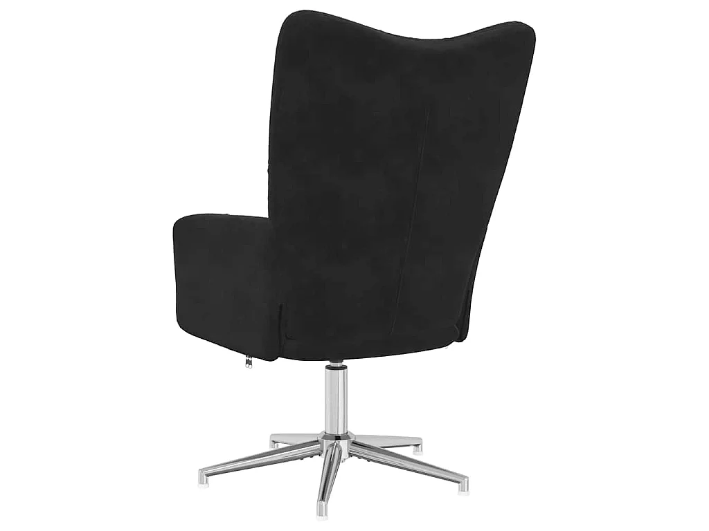 Relaxstoel fluweel zwart