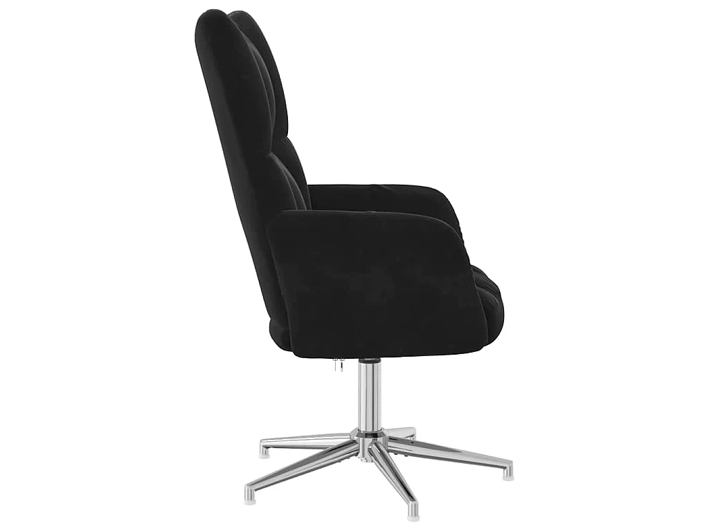Relaxstoel fluweel zwart