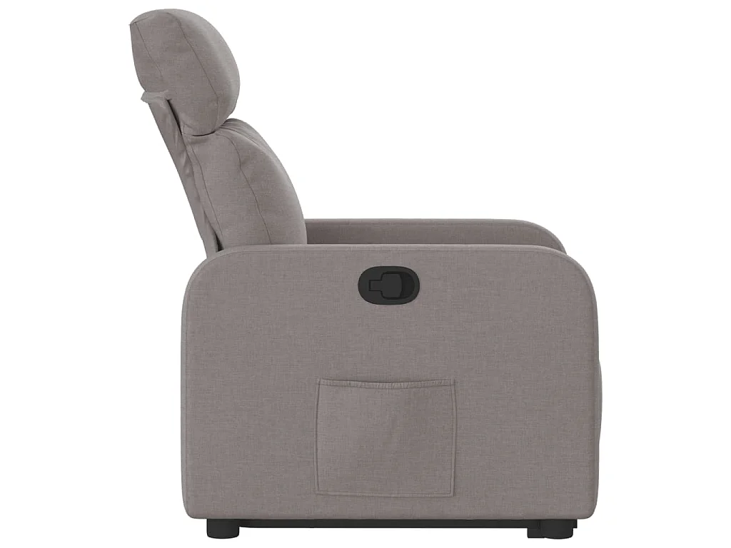 Relaxsessel mit Aufstehhilfe Taupe Stoff