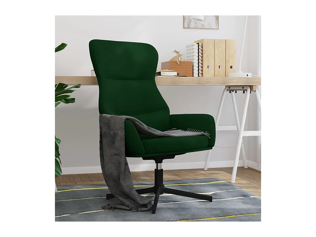 Sedia Relax Verde Scuro in Velluto