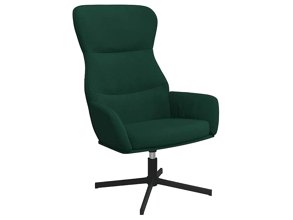 Relaxstoel fluweel donkergoen