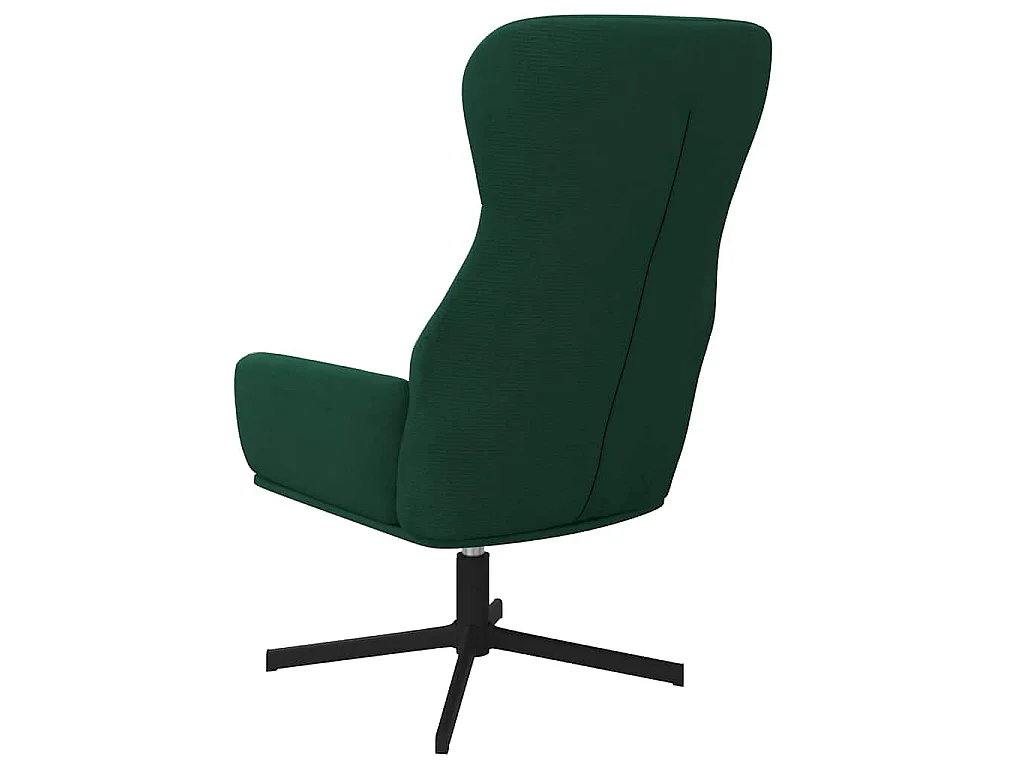 Relaxstoel fluweel donkergoen