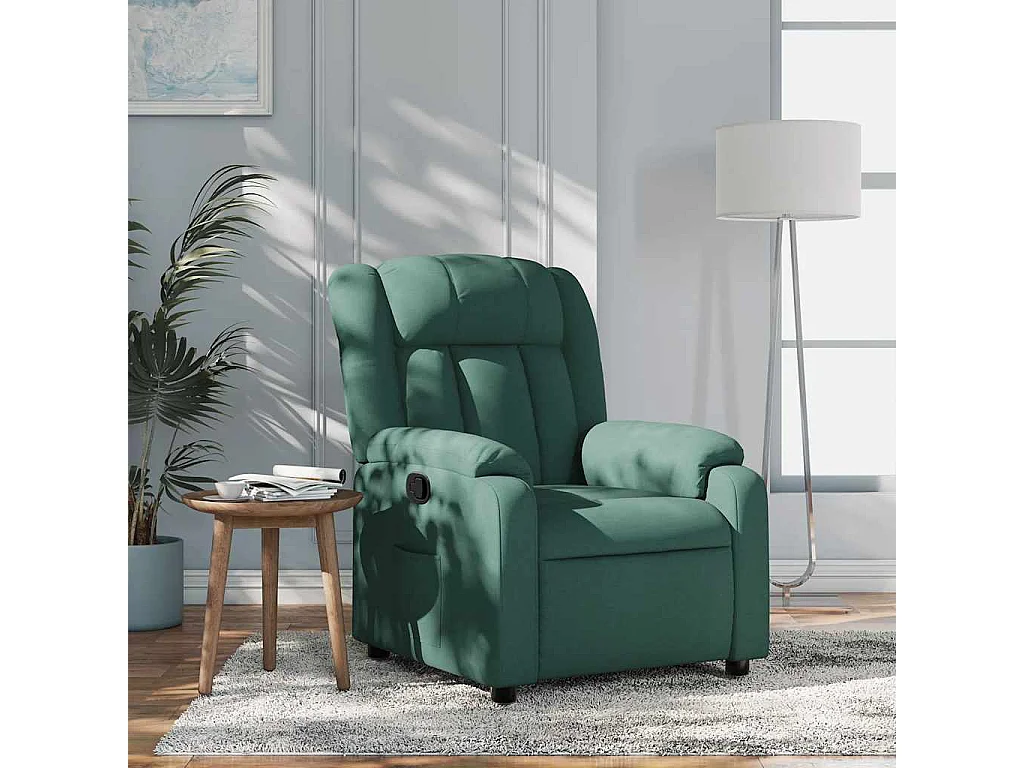 Fauteuil inclinable Vert foncé Tissu