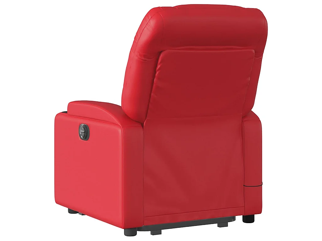 Massagesessel mit Aufstehhilfe Rot Kunstleder