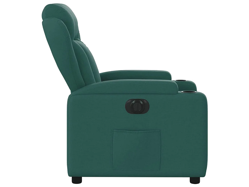 Fauteuil inclinable électrique Vert foncé Tissu