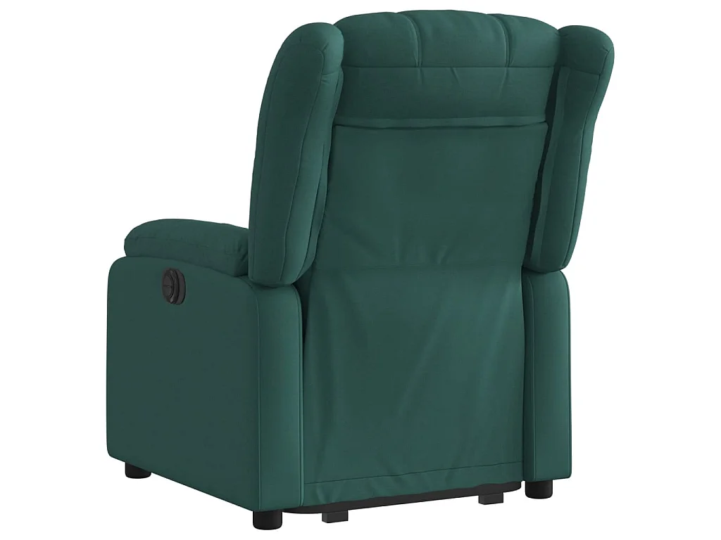 Fauteuil inclinable électrique vert foncé tissu