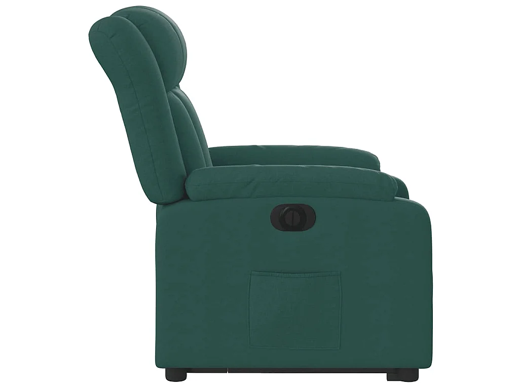 Fauteuil inclinable électrique vert foncé tissu