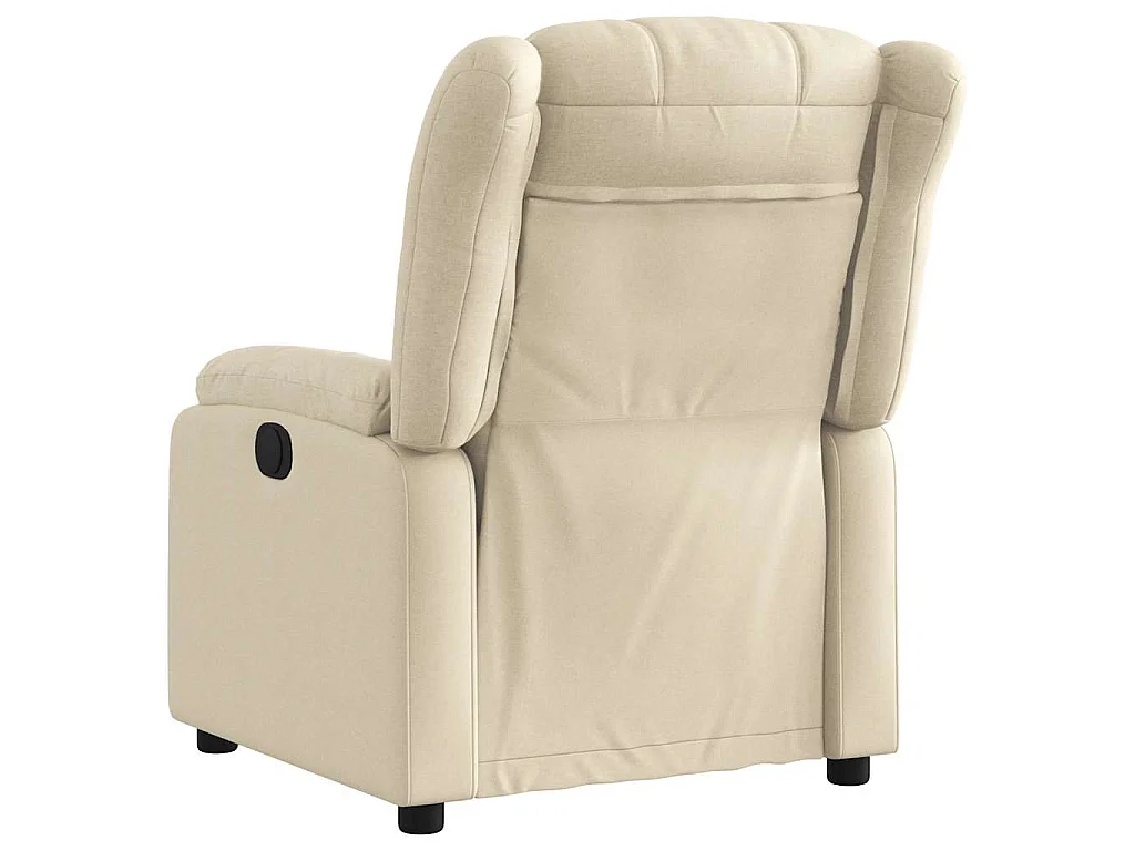 Fauteuil inclinable électrique Crème Tissu