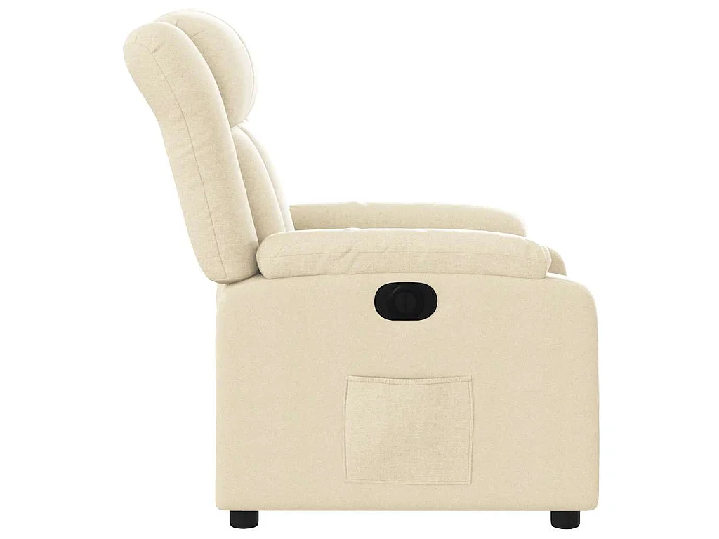 Fauteuil inclinable électrique Crème Tissu