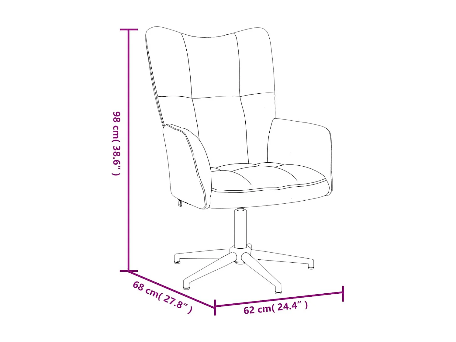 Relaxsessel mit Hocker Schwarz Samt