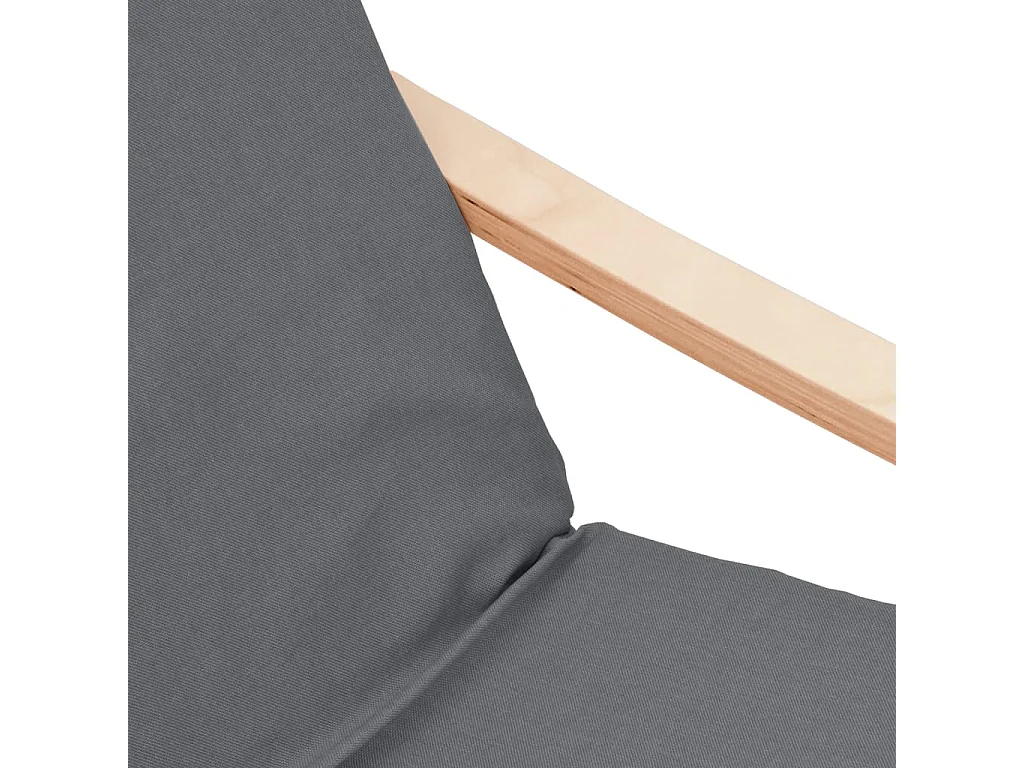 Relaxsessel mit Hocker Dunkelgrau Stoff