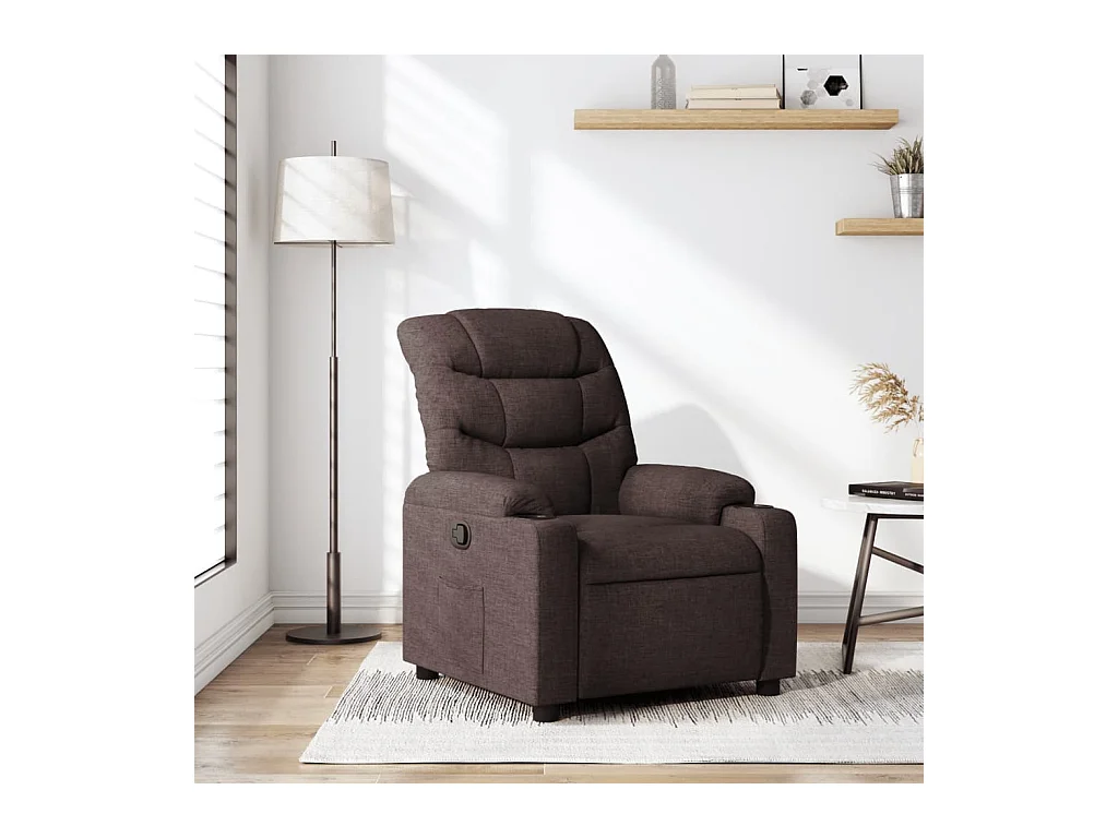 Fauteuil inclinable Marron foncé Tissu